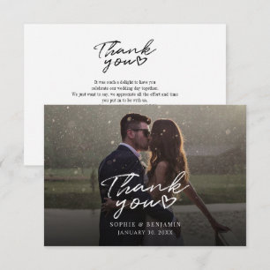 手で手紙を書いた結婚式の日の写真ありがとう ノートカード