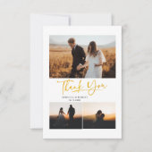 手で手紙を書いた結婚式の日写真ありがとう (正面)