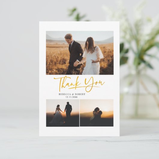 手で手紙を書いた結婚式の日写真ありがとう (スタンド正面)