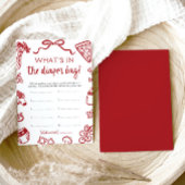 手で描いたおむつバッグベビーシャワー 招待状