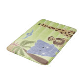 手で描いたかわいい色彩の鮮やかサファリの動物 バスマット (アングル)