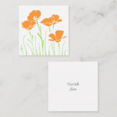 手で描いたカリフォルニアポピー5杯 ノートカード (正面/裏面)