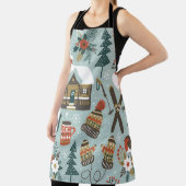 手で描いたシームレスなヴィンテージパターンかわいい前髪 エプロン (インサイチュ)