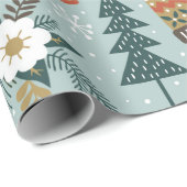 手で描いたシームレスなヴィンテージパターンかわいい前髪 ラッピングペーパー (ロールコーナー)