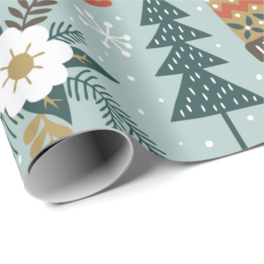 手で描いたシームレスなヴィンテージパターンかわいい前髪 ラッピングペーパー (ロールコーナー)