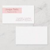 手で描いたスタイリッシュできれいなデザインの赤面のピンクの平野 名刺 (正面/裏面)