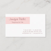 手で描いたスタイリッシュできれいなデザインの赤面のピンクの平野 名刺 (正面)