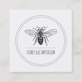 手で描いたハチの輪 スクエア名刺