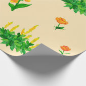 手で描いたフローラのシームレスなパターン ラッピングペーパー (角)