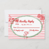 手で描いたフ書絵を描レーム 出欠カード (正面)