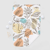 手で描いた夏の熱帯模様 ゴルフタオル (インサイチュ)