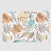 手で描いた夏の熱帯模様 ゴルフタオル (横)