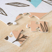 手で描いた夏の熱帯模様 ジグソーパズル (側面)