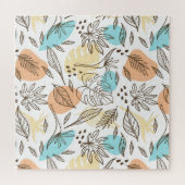 手で描いた夏の熱帯模様 ジグソーパズル (横)