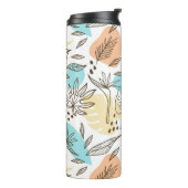 手で描いた夏の熱帯模様 タンブラー (回転左)