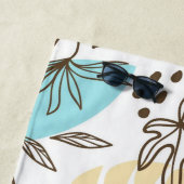 手で描いた夏の熱帯模様 ビーチタオル (インサイチュ)