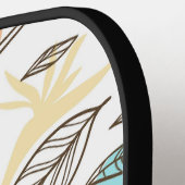 手で描いた夏の熱帯模様 ピックルボールラケット (左詳細)