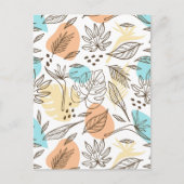 手で描いた夏の熱帯模様 ポストカード (正面)