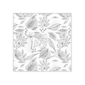 手で描いた夏の熱帯模様 ラバースタンプ (インプリント)