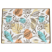 手で描いた夏の熱帯模様 ラージペーパーバッグ (正面)