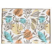 手で描いた夏の熱帯模様 ラージペーパーバッグ (裏面)