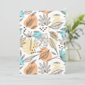 手で描いた夏の熱帯模様 招待状 (スタンド正面)