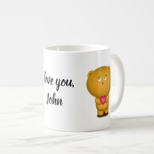 手で描いた漫画でカスタマイズ可能なかわいいマグカップ コーヒーマグカップ (正面右)