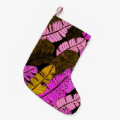 手で描いた熱帯のとシームレスなパタ葉ーン。  スモールクリスマスストッキング (正面 (吊り時))