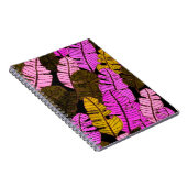 手で描いた熱帯のとシームレスなパタ葉ーン。 ノートブック (右側)