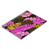 手で描いた熱帯のとシームレスなパタ葉ーン。 ノートブック (左側)