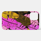 手で描いた熱帯のとシームレスなパタ葉ーン。 Case-Mate iPhoneケース (裏面 (横))