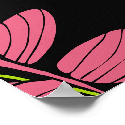 手で描いた熱帯葉のエキゾチック植物。熱帯性 ポスター (角)