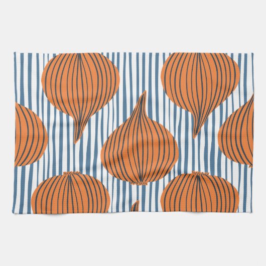 手で描いた玉ねぎ球根、壁オーガニック紙 キッチンタオル (横)