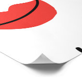 手で描いた目、唇、トレンディーパターン。 ポスター (角)