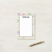 手で描いた雪片クリスマスツリー数々のカラー ポストイット (デスク上)