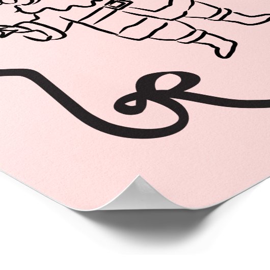 手で描かれたウィイミディカルなドードルクリスマスのパーティー ポスター (角)