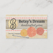 手で描かれたクレヨンの糸クロシェのフックは粗末なシック 名刺 (正面)