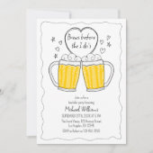 手で描くバチュラーパーティ 招待状 (正面)