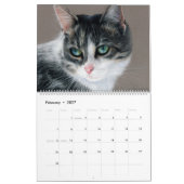 手で描く猫たち – ワイルドな猫科の動物 カレンダー (2月 2027)