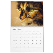 手で描く猫たち – ワイルドな猫科の動物 カレンダー (3月 2027)