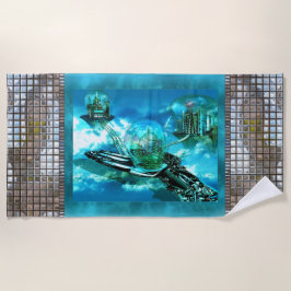 手で握った希望 ビーチタオル