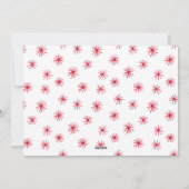 手で文字すべて穏やかである全て明るい赤の写真 シーズンカード (裏面)