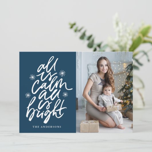 手で文字すべて落ち着いているAll明るい海軍の写真 シーズンカード (スタンド正面)