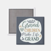 手で文字を与えられた孫は人生を大引用文 マグネット (正面/裏面)