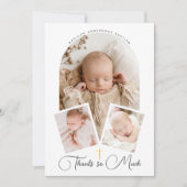 手で書いた書宗教のバプテスマが感謝 サンキューカード (正面)