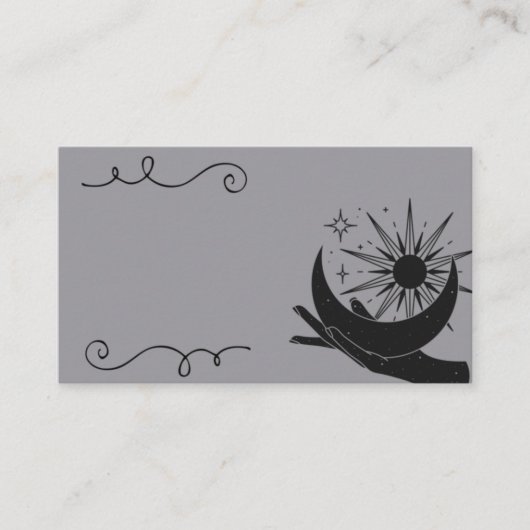 手で月と日を持つ 名刺 (正面)