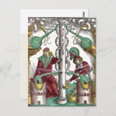 手で着色した錬金術ツール ポストカード (正面/裏面)