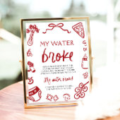 手で私のイタリアン水を引いた赤ちゃんシャワーのゲームを壊した ポスター