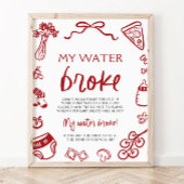 手で私のイタリアン水を引いた赤ちゃんシャワーのゲームを壊した ポスター