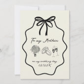 手で私の母に弓フローラを引結婚く 招待状 (正面)